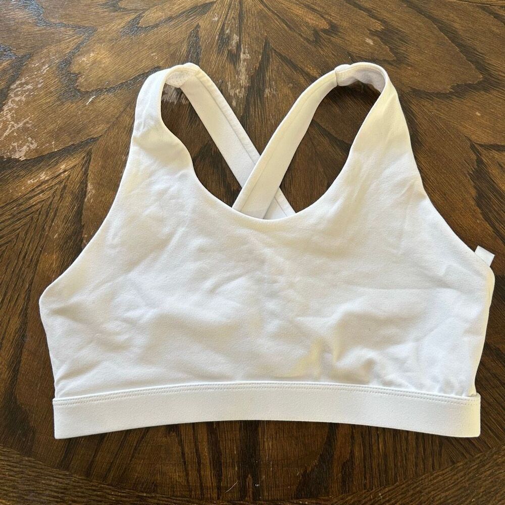 Aerie Offline White Crossback Sports Bra Size Small | Comfy Minimalist Activewea